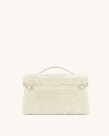 Thea Borsa a Mano in Eco Pelliccia - Crema