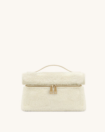 Thea Borsa a Mano in Eco Pelliccia - Crema
