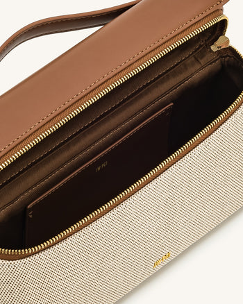 Borsa a Manico Thea - Tela Marrone