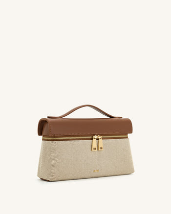 Borsa a Manico Thea - Tela Marrone