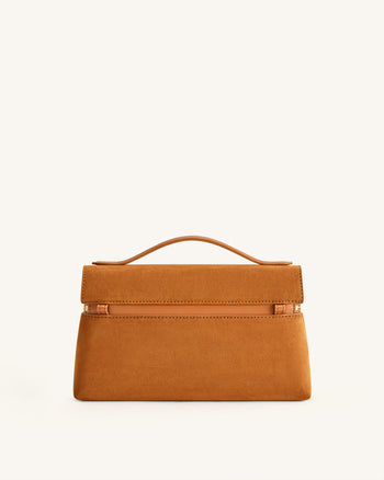 Thea Borsa a Mano in Finta Pelle Scamosciata - Cammello