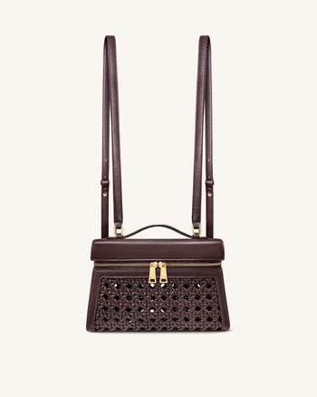 Thea Borsa a Mano Grande Intrecciata - Rosso Scuro