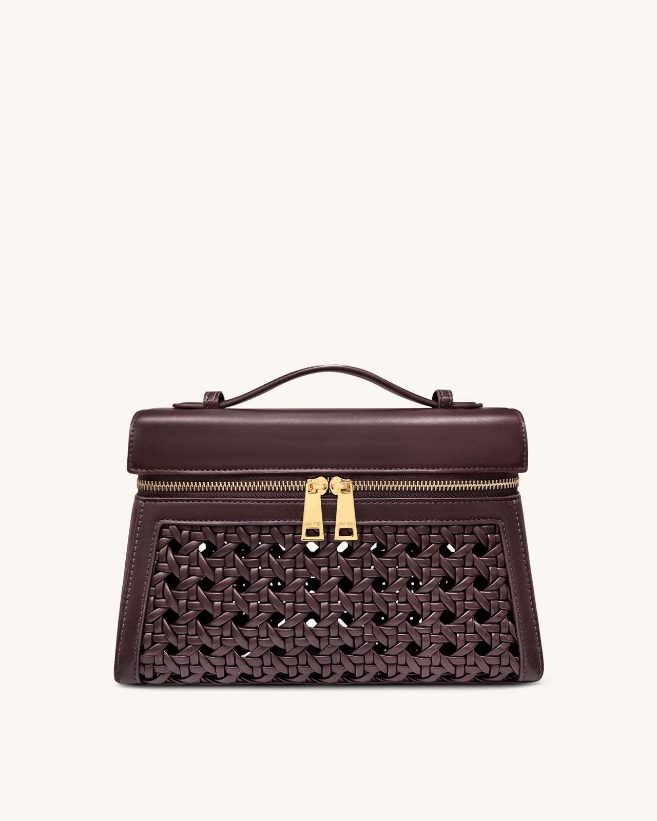 Thea Borsa a Mano Grande Intrecciata - Rosso Scuro