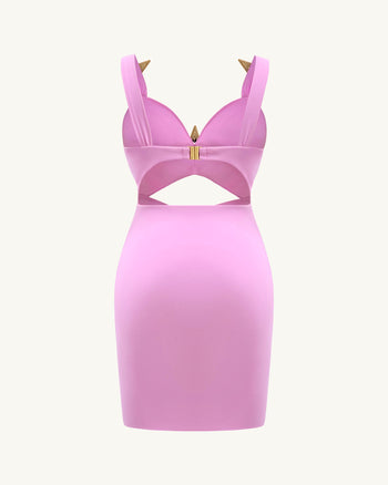 Mini abito con dettagli a stelle - Rosa