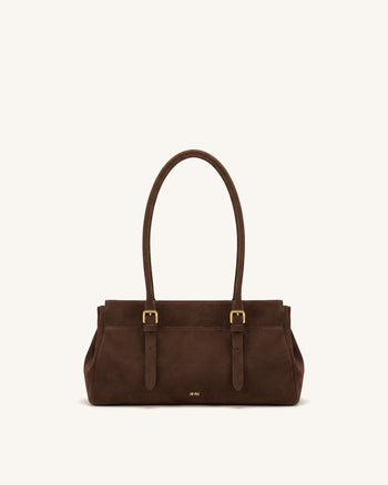 Brielle Borsa tote in finta pelle scamosciata - Marrone