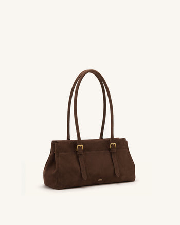 Brielle Borsa tote in finta pelle scamosciata - Marrone