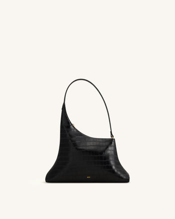 Lyra Borsa a tracolla - Coccodrillo nero