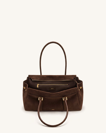 Brielle Borsa tote in finta pelle scamosciata - Marrone