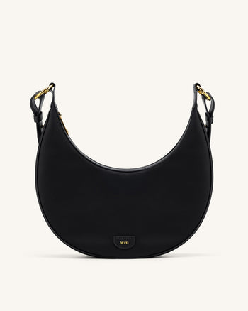 Carly Nylon Saddle Borsa - Nero