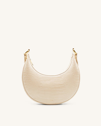 Carly Saddle Borsa - Ivory Cocco