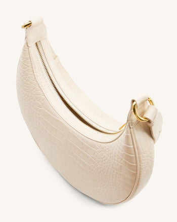 Carly Saddle Borsa - Ivory Cocco