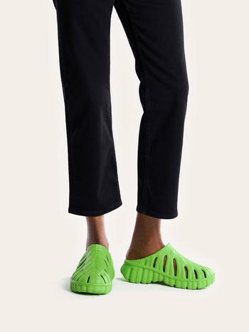 Zoccolo con piattaforma e foglia di Tara - Verde neon