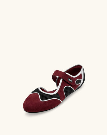 Zoe Ballerine Mary Jane – Bordeaux Nero
