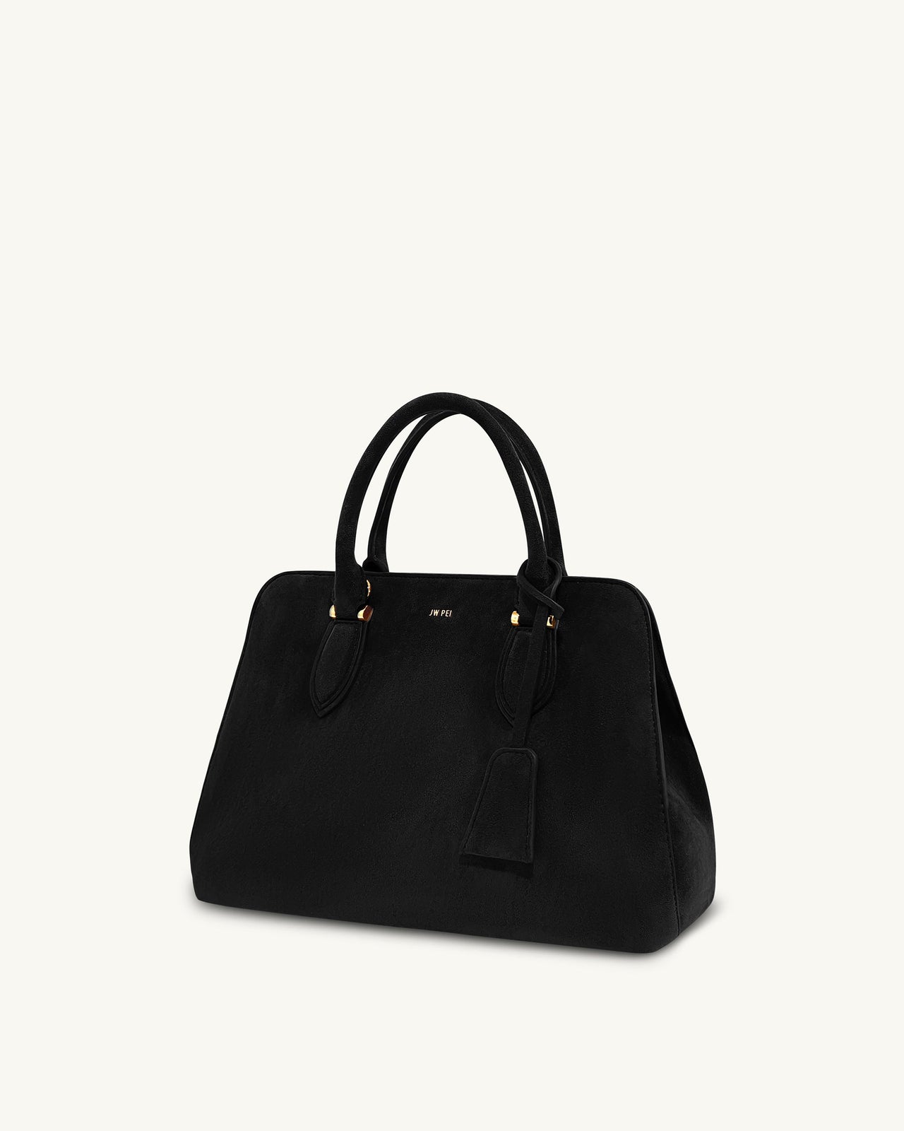 Lara Borsa Tote in Finta Pelle Scamosciata - Nera