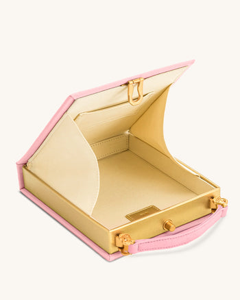 Taya-Puppy Pochette a forma di libro con motivo - Rosa