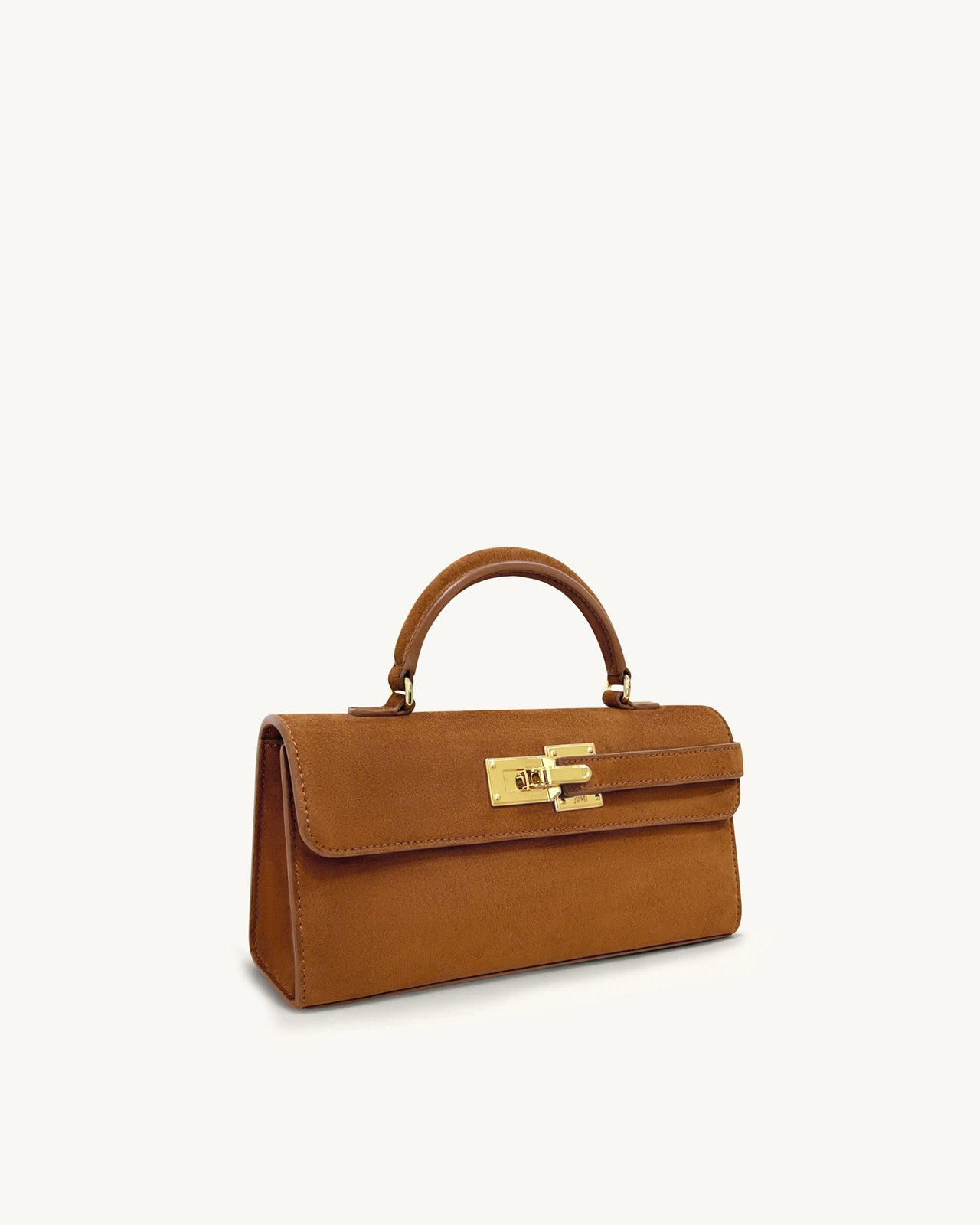 Keyla Borsa con manico superiore in suede sintetico - Marrone