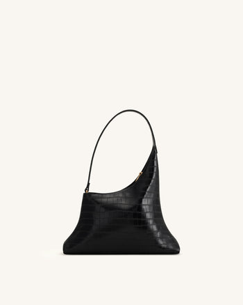 Lyra Borsa a tracolla - Coccodrillo nero