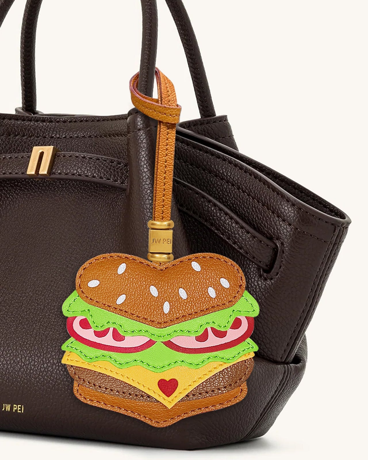 Charm borsa Burger - Marrone