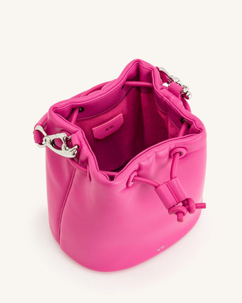 Borsa a Secchiello Imbottita Yulia - Rosa Brillante