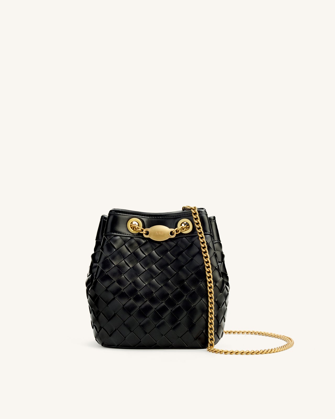 Yara Borsa Secchiello Intrecciata a Mano - Nero