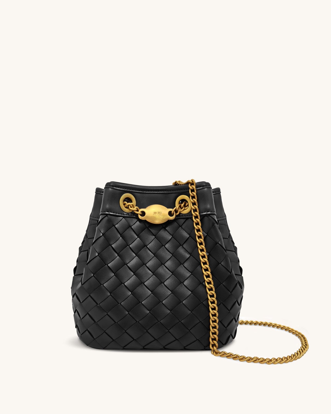 Yara Borsa Secchiello Intrecciata a Mano - Nero