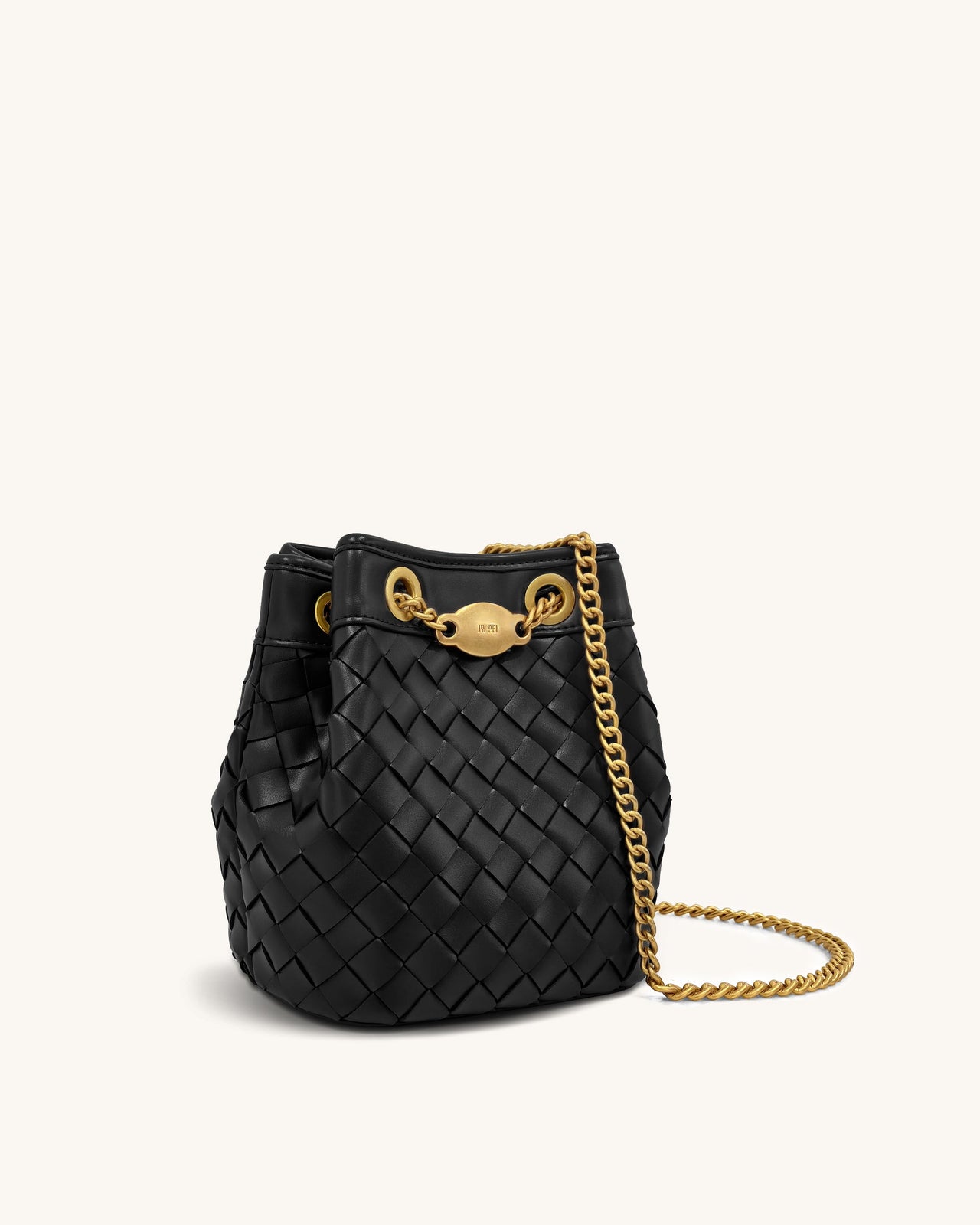 Yara Borsa Secchiello Intrecciata a Mano - Nero