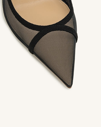 Scarlett Sandali Con Cinturino Di Cristallo - Nero