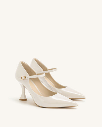 Thalina Décolleté in Vernice - Beige