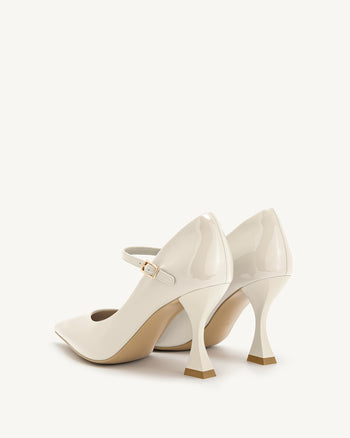Thalina Décolleté in Vernice - Beige