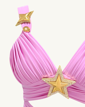 Mini abito con dettagli a stelle - Rosa