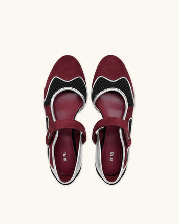 Zoe Ballerine Mary Jane – Bordeaux Nero