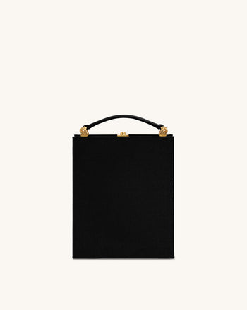 Taya-Puppy Pochette a forma di libro con motivo - Nero