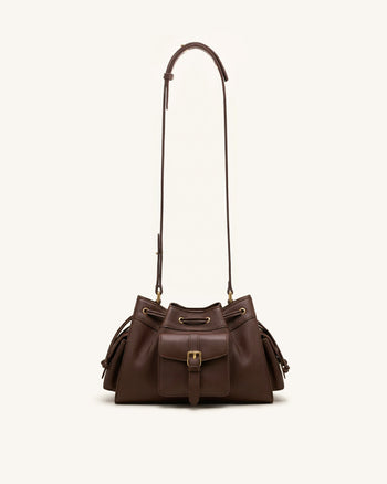 Harper Borsa a spalla con coulisse - Marrone