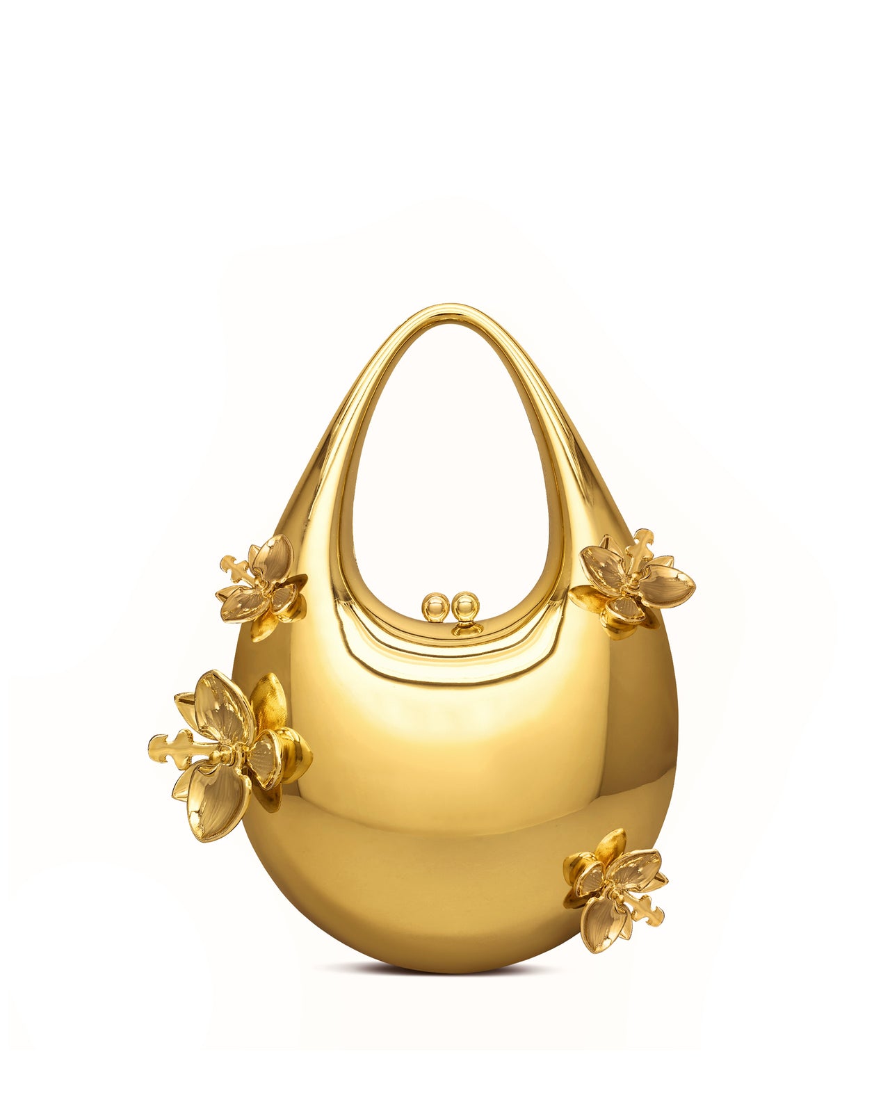 Lydia Borsa a mano con fiori ricamati - Oro