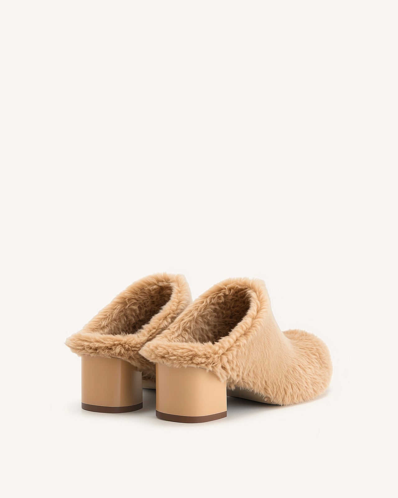 Isabella Mules Morbide in Eco-Pelliccia - Marrone