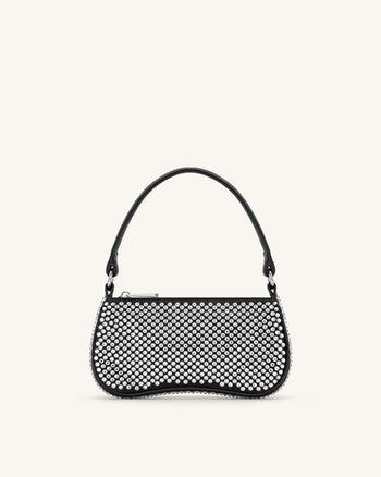Shoulder Bag Eva Cristalli Artificiali Mini - Nera