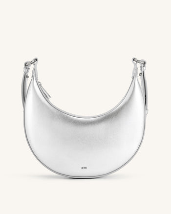 Borsa a tracolla media Carly - Argento