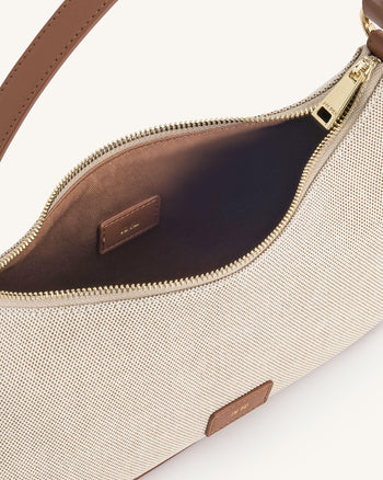 Borsa a tracolla Lily - Tela Marrone
