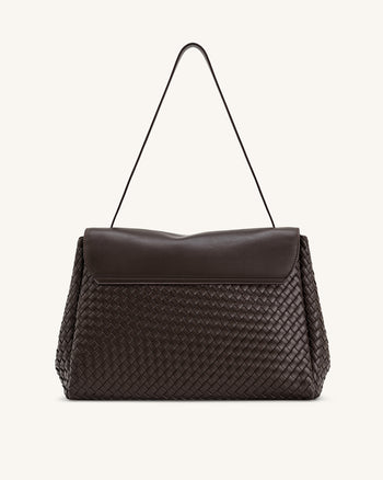 Hilary Borsa a Spalla Intrecciata - Marrone Scuro