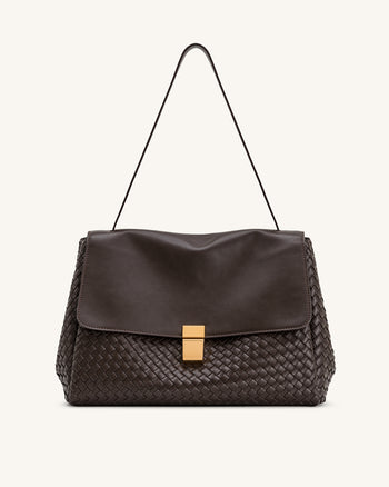 Hilary Borsa a Spalla Intrecciata - Marrone Scuro