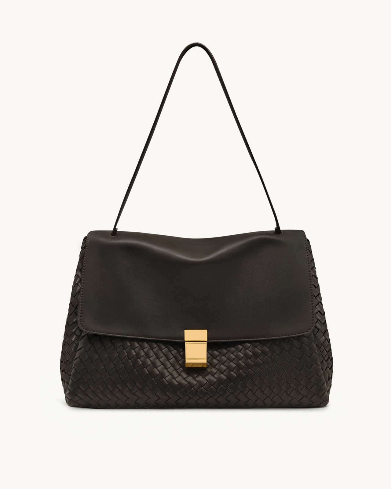 Hilary Borsa a Spalla Intrecciata - Marrone Scuro