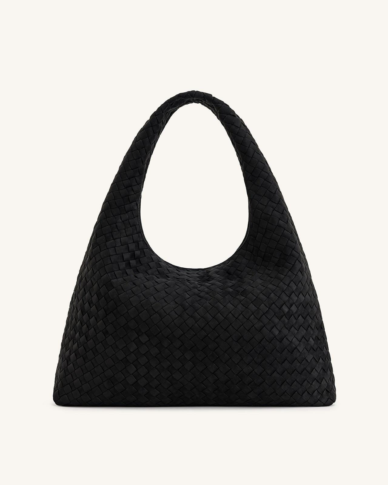Iaura Borsa A Spalla Intrecciata In Finta Pelle Scamosciata - Nero