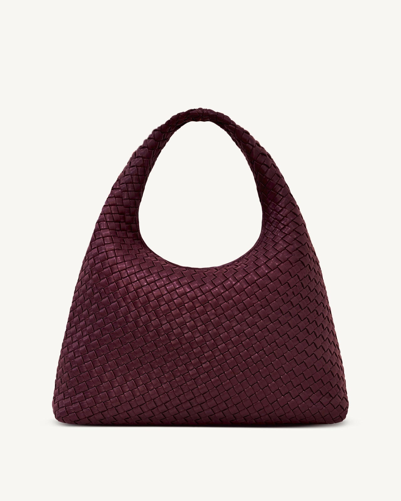 Iaura Borsa a Spalla Intrecciata - Borgogna Scuro