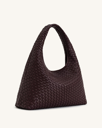 Iaura Borsa a Spalla Intrecciata - Borgogna Scuro