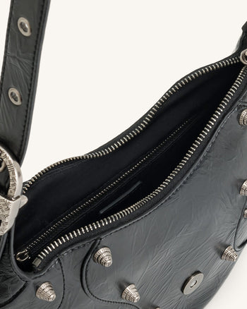 Tessa Borsa a Spalla Schiacciata - Nero