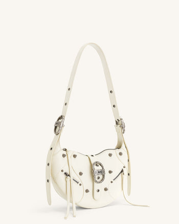 Tessa Borsa a Spalla Schiacciata - Bianco