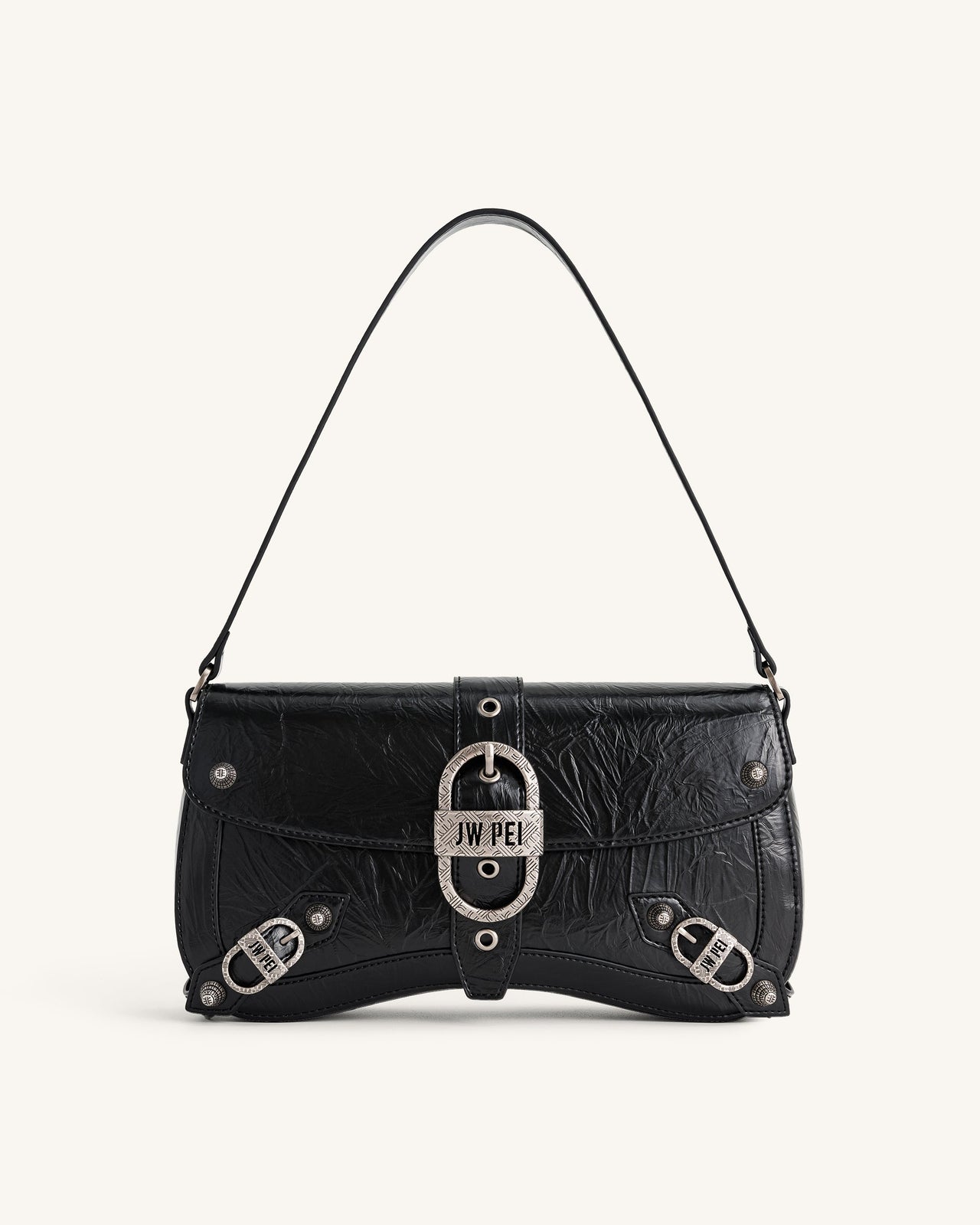 Sia Borsa a Spalla Schiacciata - Nero