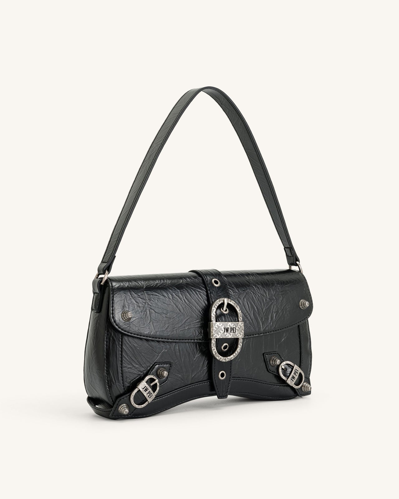 Sia Borsa a Spalla Schiacciata - Nero