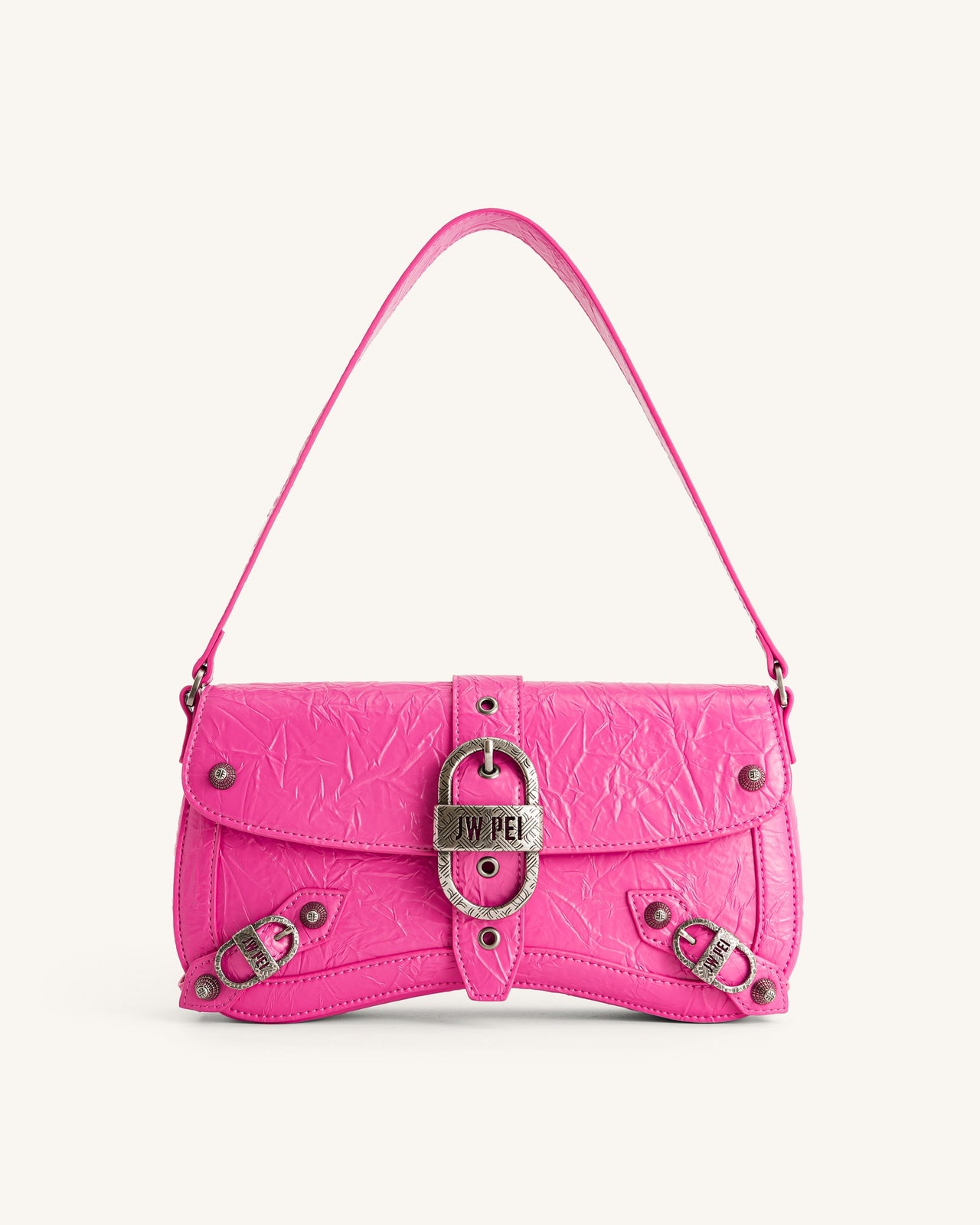 Sia Borsa a Spalla Schiacciata - Rosa Brillante
