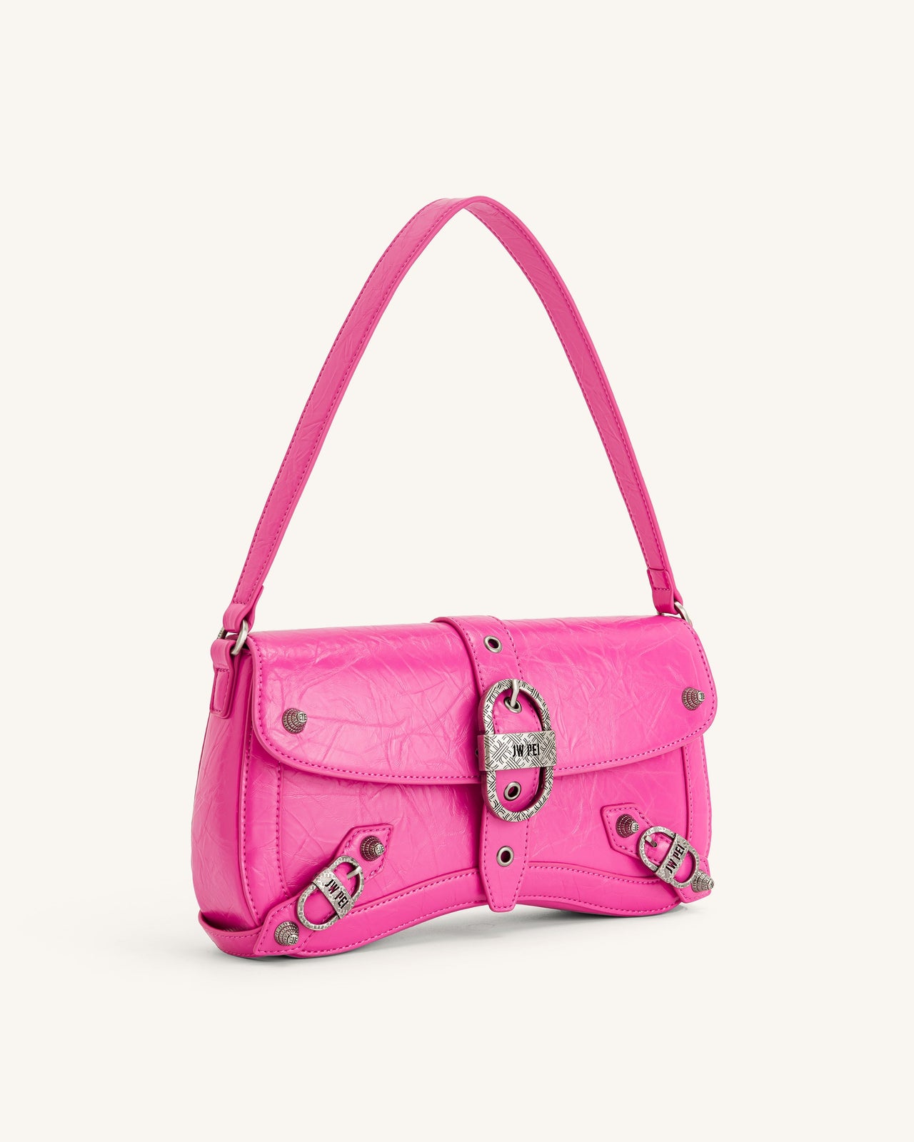 Sia Borsa a Spalla Schiacciata - Rosa Brillante